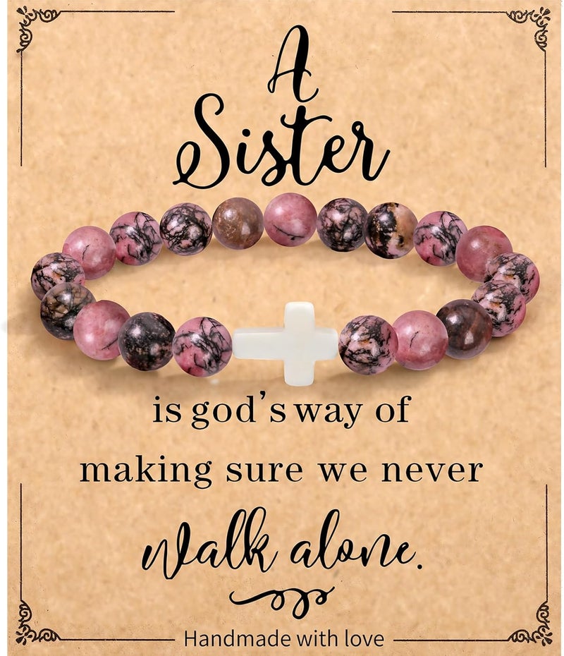 Paderast Christian Christmas Gifts for Women, Religious Cross Bracelet Gifts for Women/Daughter/Friend/Sister/Grandma/Granddaughter/Godmother/Her, Inspirational Birthday Faith Based Jewelry Stocking Stuffers Gifts - Image 1